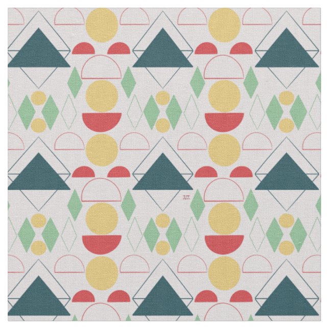 Mod Gray Geometric  Stoff (Nahaufnahme)