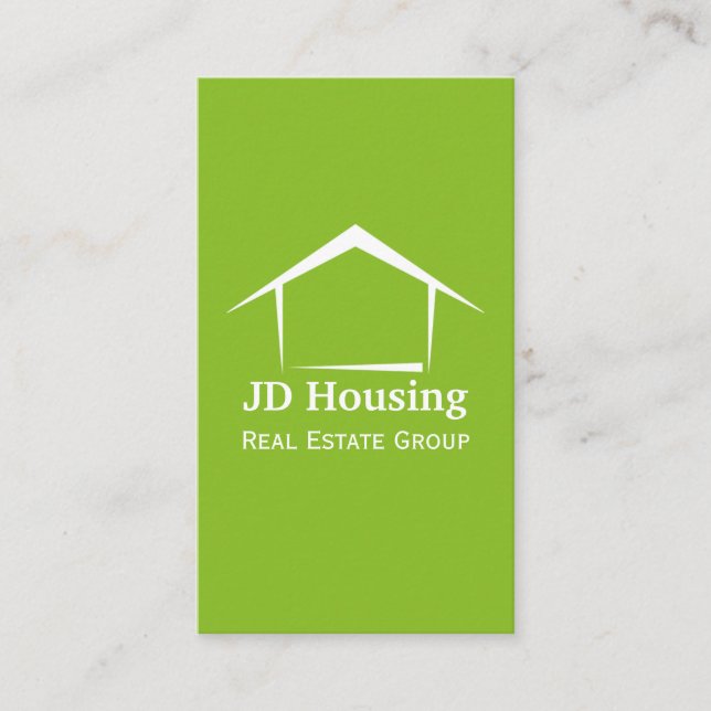 Mod, grün, weiß, Klasse Real Anwesen Visitenkarten Visitenkarte (Vorderseite)