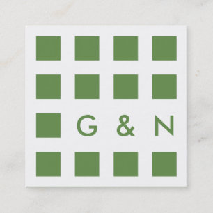 Mod-grüne Quadrate Quadratische Visitenkarte