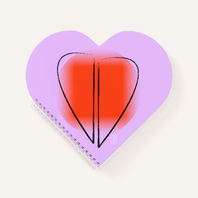 Mod Heart Heart Spiral Notebook Notizbuch (Vorderseite)