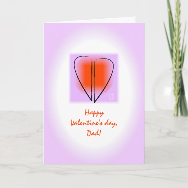 MOD Heart Liebe zu Vater Valentine Card Karte (Vorderseite)