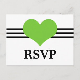 Mod Heart UAWG Postcard, grün Einladungspostkarte