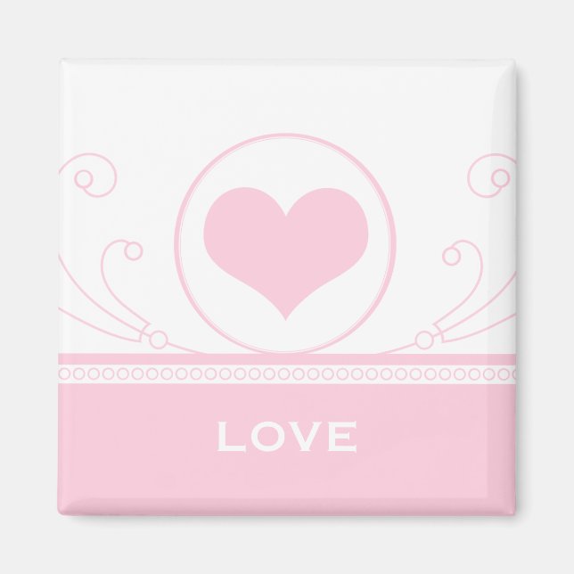 Mod Heart Wirbel Magnet, Light Pink Magnet (Vorne)