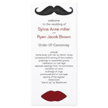 Mod Hochzeitsprogramm für Lippen und Schnurrbart