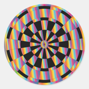 Mod Iridescent Dartboard Runder Aufkleber