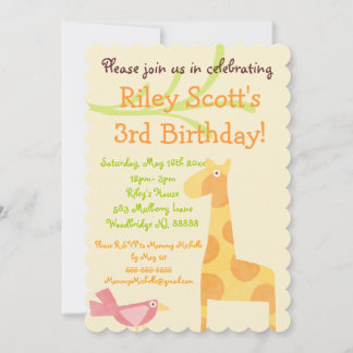 Mod Jungle Tier Einladungen zum Geburtstag