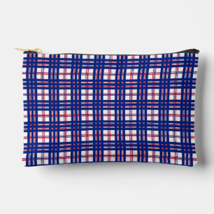 Mod Kariertes Muster Red White Blue Mod Zubehörtasche