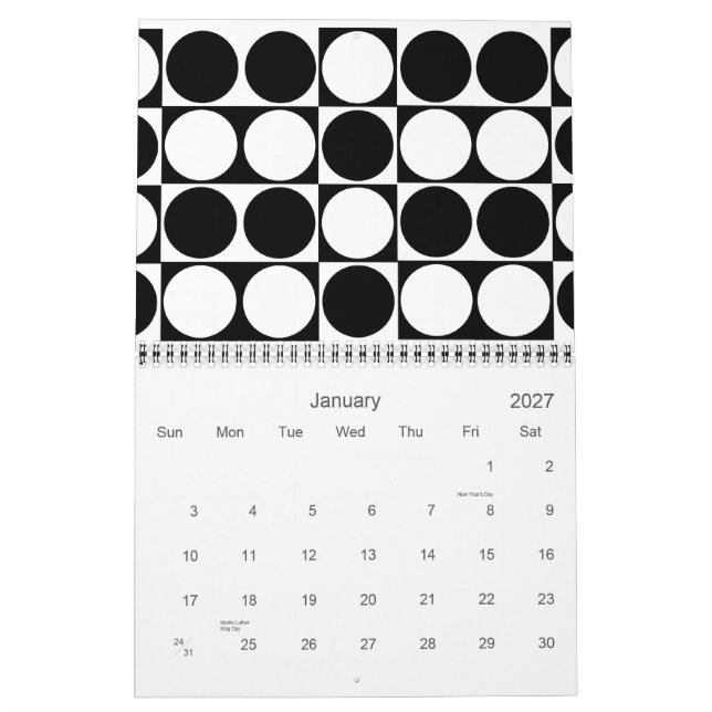 Mod kopiert 2011 Monatskalender - Medium Kalender (Jan 2027)