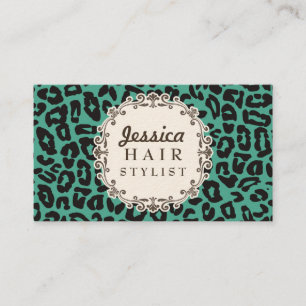 Mod-Leopard-Druck-Haar-Stylist-Verabredungs-Karten Terminkarte