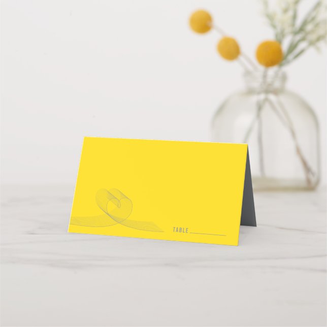 Mod Loopy Heart Abstrakt Liebe Lines Wedding Party Platzkarte (Vorderseite)