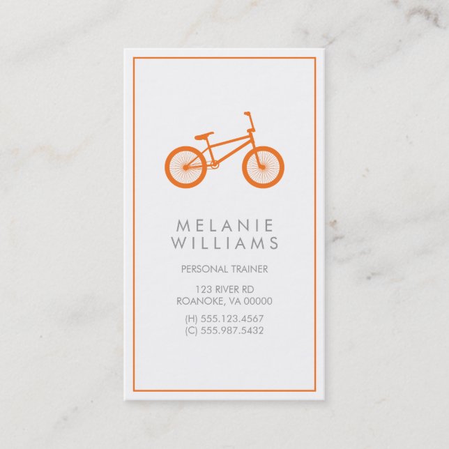 Mod Mandarine Fahrrad Visitenkarte (Vorderseite)
