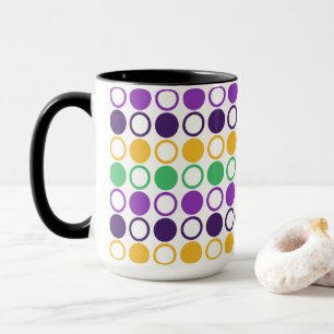 Mod Mardi Gras Dots Tasse