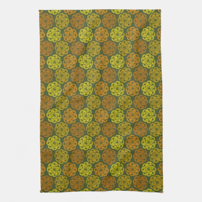 Mod Marigolds Blumenmuster Küchentuch (Vertikal)