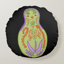 Mod Matryoshka Puppenkissen Rundes Kissen