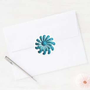 MOD MCM Blume Blumenfrühlings Sommerhochzeit Runder Aufkleber