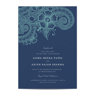 Mod Mehandi Einladung zur Hochzeit