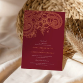 Mod Mehandi Einladung zur Hochzeit