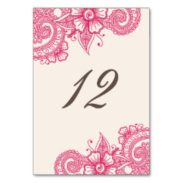 Mod Mehandi Tischnummer