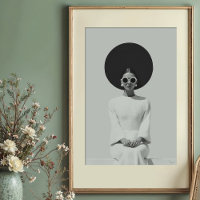 Mod Minimalismus: beeindruckendes B&W-Modeportrait