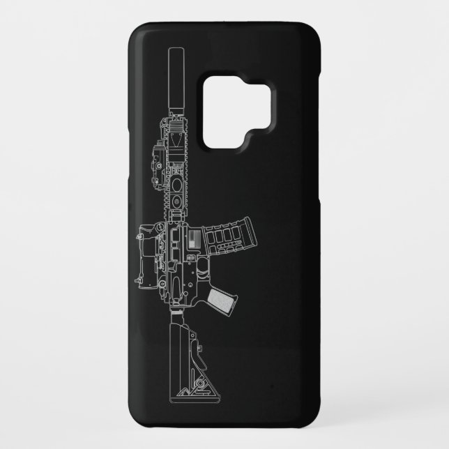 Mod Mk18 0 Schwarzes des Fall-S9 Case-Mate Samsung Galaxy Hülle (Rückseite)