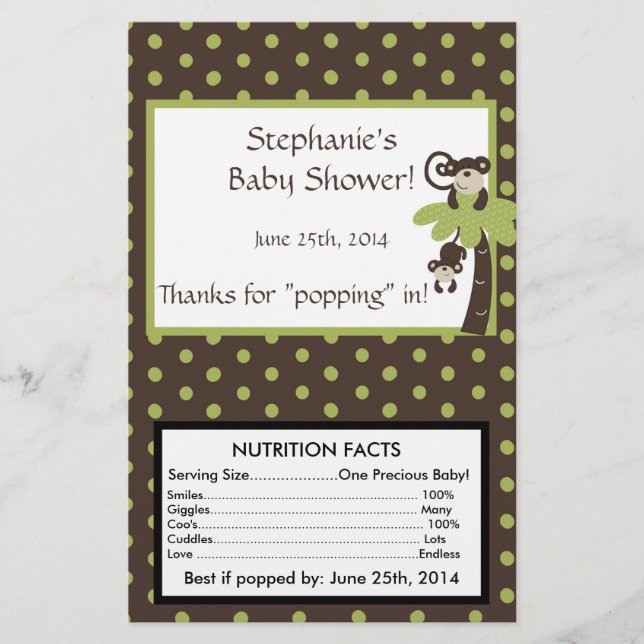 Mod Monkey Time Microwave Popcorn Wrapper Flyer (Vorne)