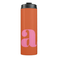 Mod Monogram, lebend, Anfangsbuchstabe Rosa Orange
