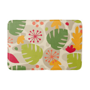 Mod Monstera Leaf Abstrakt Hawaii Tropisch - warm Badematte