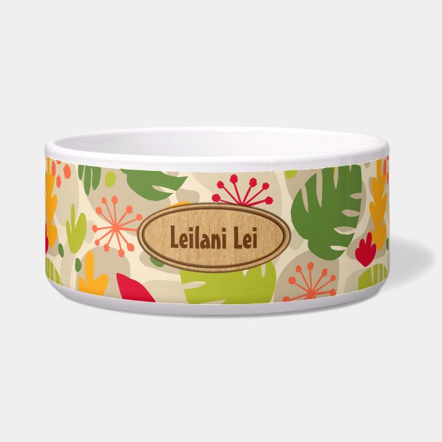 Mod Monstera Leaf Abstrakt Hawaii Tropisch - warm Napf (Vorderseite)