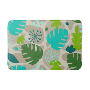 Mod Monstera Leaf Abstrakt Hawaiian Tropical - Coo Badematte