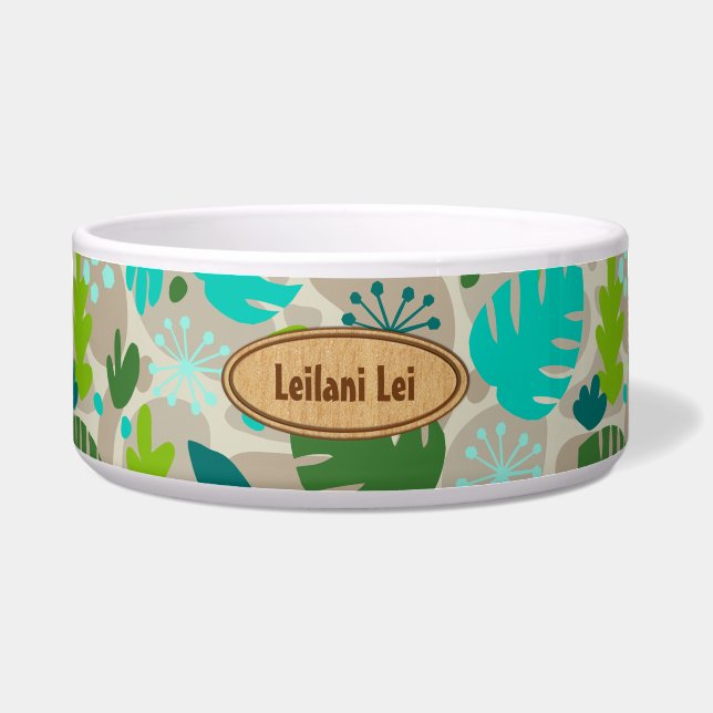 Mod Monstera Leaf Abstrakt Hawaiian Tropical - Coo Napf (Vorderseite)