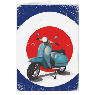 Mod Motorbike Vintage Poster