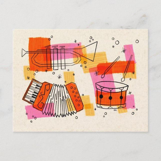 Mod Music Postkarte (Vorderseite)