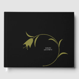 MOD OLIVE & SCHWARZE TULIP WEDD GÄSTEBUCH