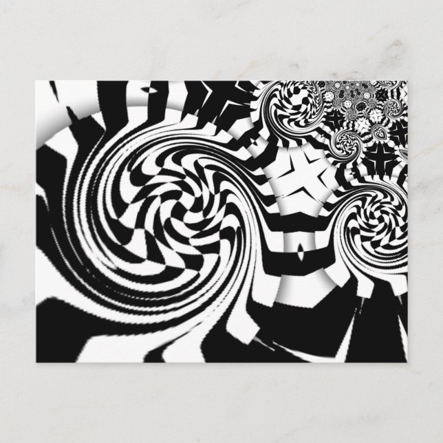 Mod op art abstrakt phicadelic design postkarte (Vorderseite)