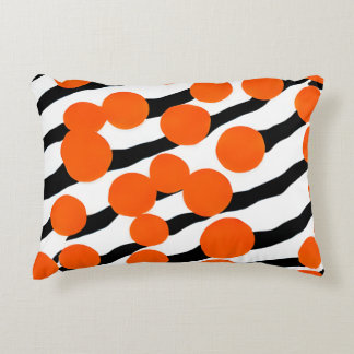 Mod Orbits Orange und Black Pillow Dekokissen