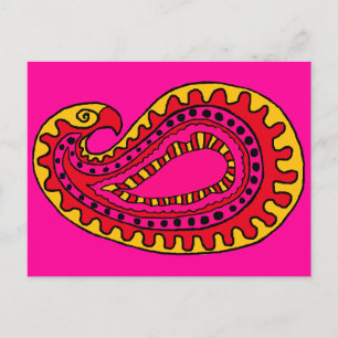 Mod Paisley Postkarte