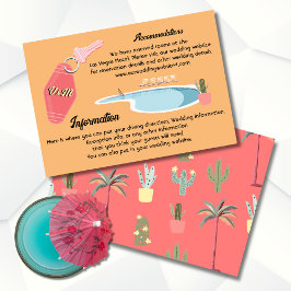 Mod Palm Springs Unterkunftskarte Einladung