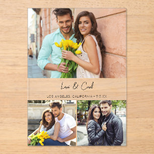 MOD Para Foto Trio H Save the Date Acryleinladungen