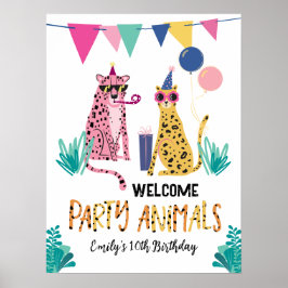 Mod Party Animals Kinderparty Poster