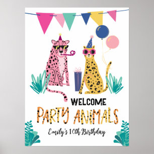 Mod Party Animals Kinderparty Poster