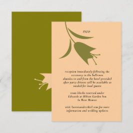 MOD PEACH & OLIVE TULIP WEDD BEGLEITKARTE