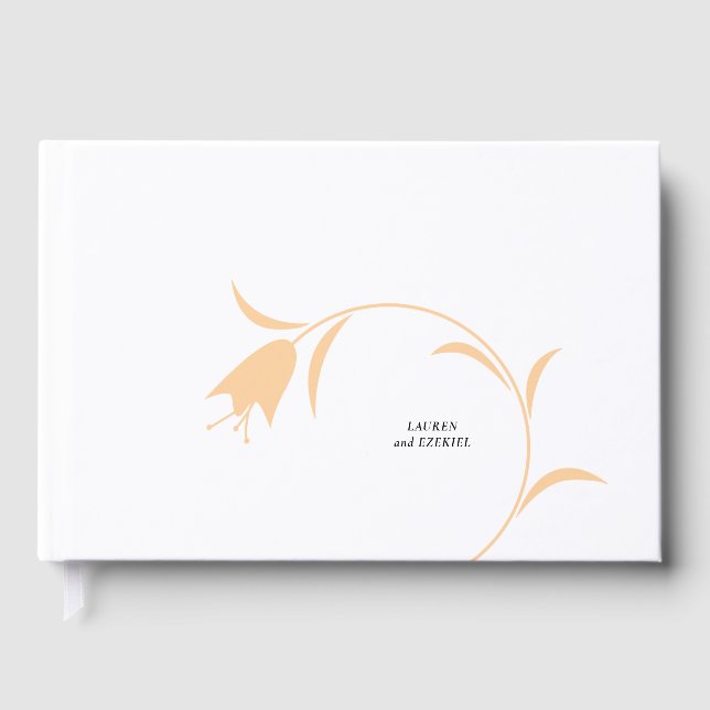 MOD PEACH TULIP WEDDING GÄSTEBUCH (Vorderseite)