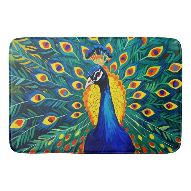 Mod Pfau Badematte (Vorderseite)