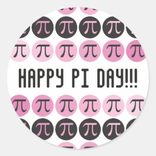 Mod Pi - Rosa Pi Runder Aufkleber