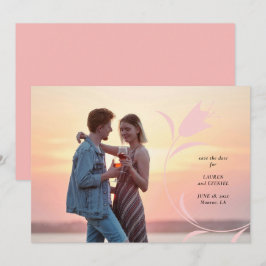 MOD PINK TULIP WEDD SPEICHERN DAS DATUM EINLADUNG