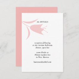 MOD PINK TULIP WEDDING BEGLEITKARTE