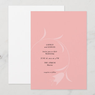 MOD PINK TULIP WEDDING EINLADUNG