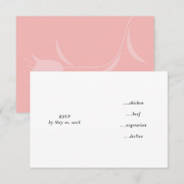 MOD PINK TULIP WEDDING RSVP KARTE