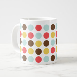 Mod polka dotiert modernes personalisiert Jumbo-Tasse