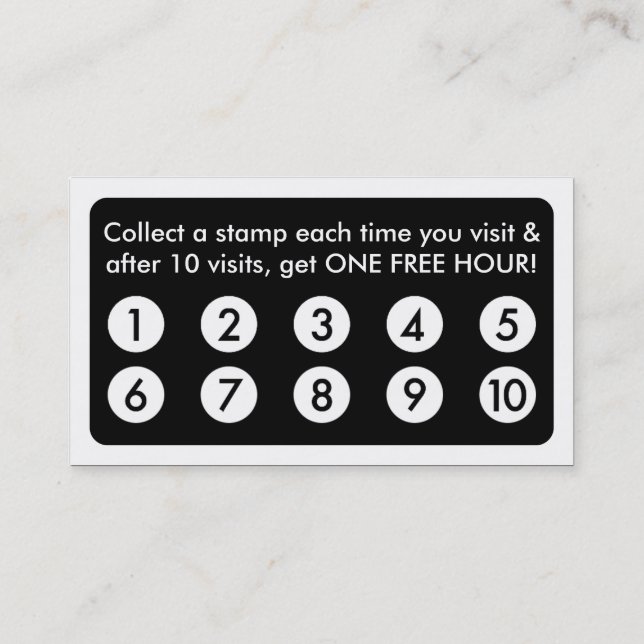 Mod POOL-HALL-Loyalitätskarte Treuekarte (Rückseite)